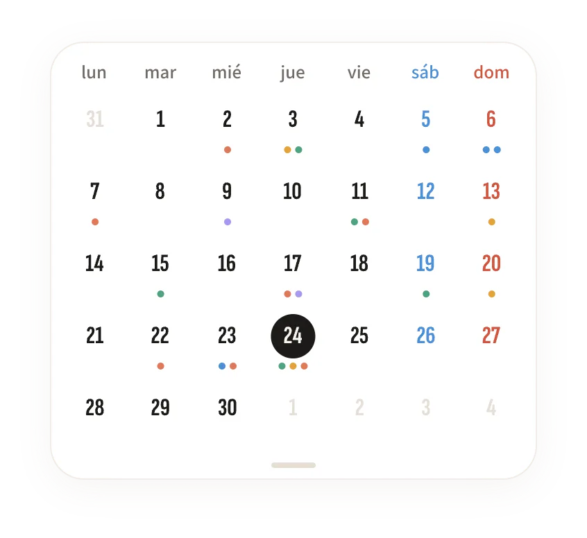 Cronología · Calendario · Fotos