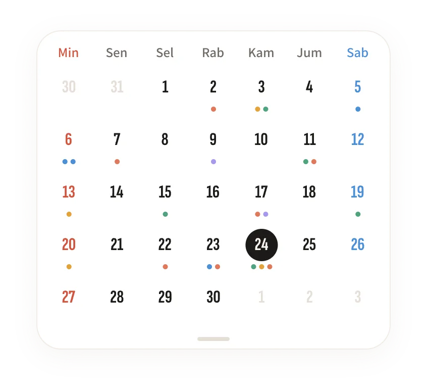 Linimasa · Kalender · Foto