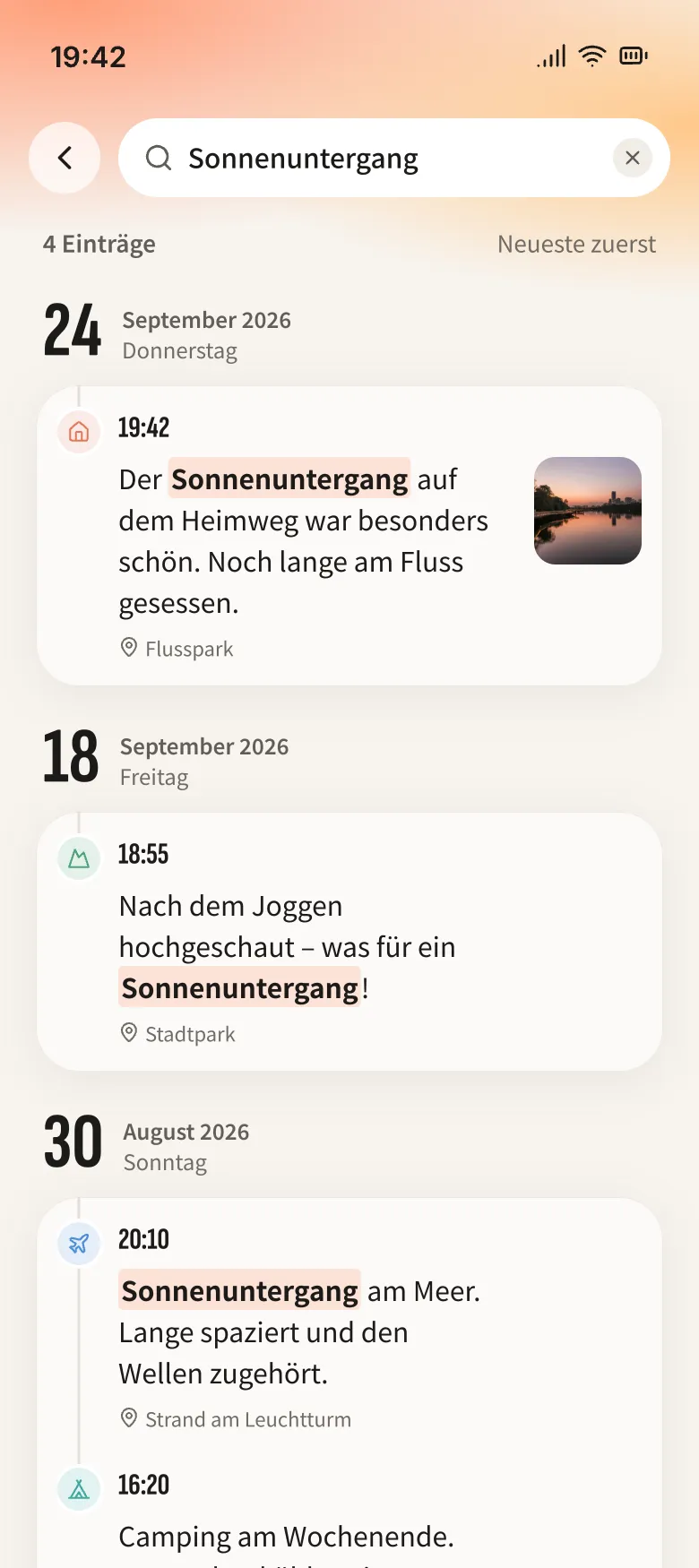 Suche · Kategorien