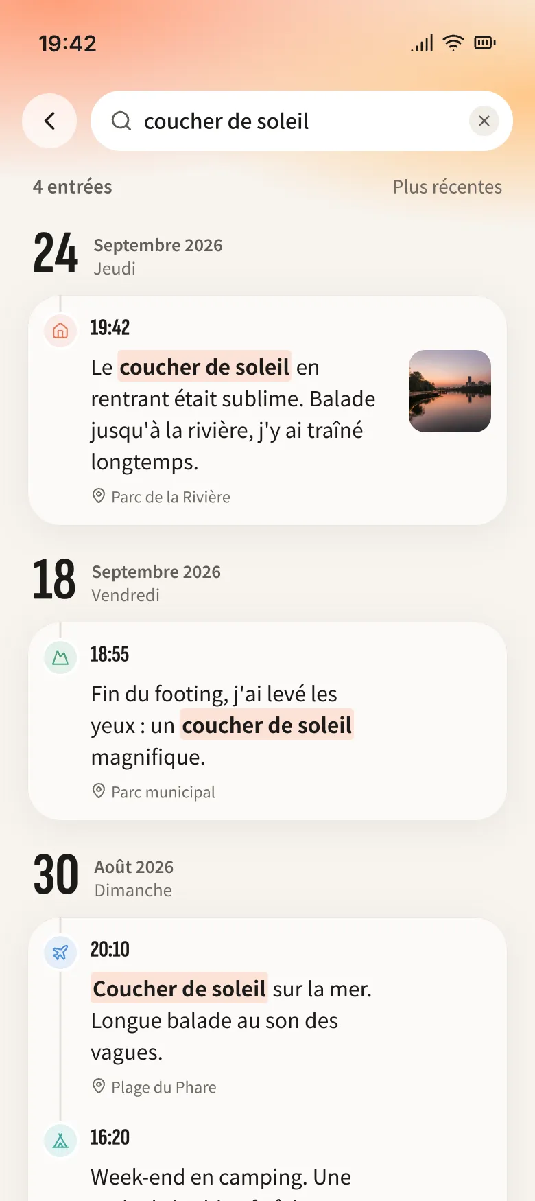 Recherche · Catégories